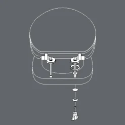 Abattant WC bois (37 x 46 cm) Cocoty Noir