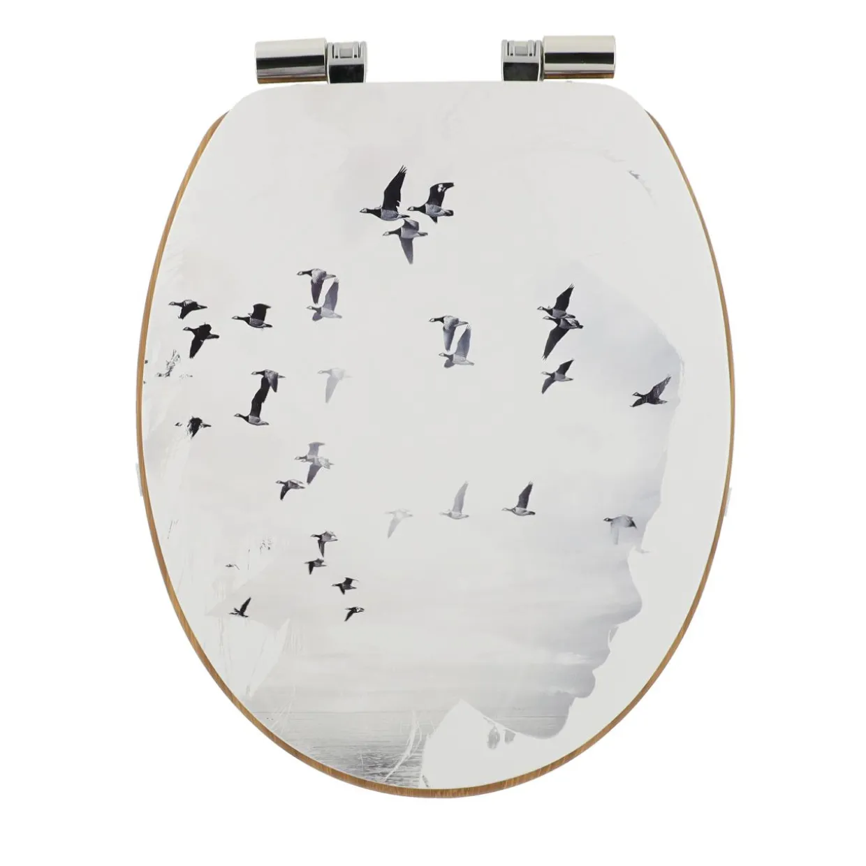 Abattant WC frein de chute 18 pouces MDF Envole Blanc