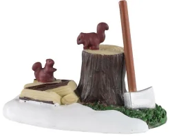 Accessoire Lemax Coupe du bois