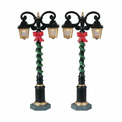 Accessoire Lemax (H11 cm) Lot de 2 lampadaires à l'ancienne