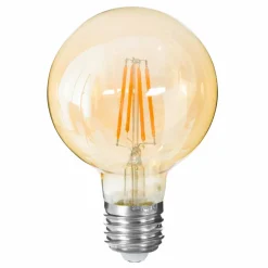 Ampoule lumineuse diamètre 10 cm Globe Ambré