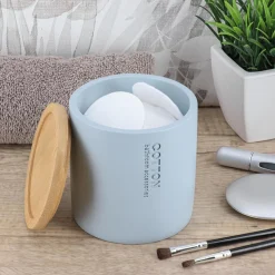Boite à coton Purebamboo Bleu clair