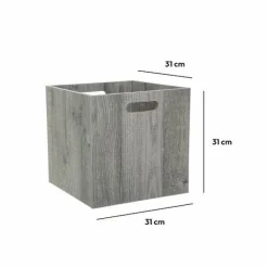Boite de rangement (31 x 31 x 31 cm) Mano Grise