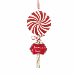 Bonbon à suspendre (H22 cm) Sucette spirale Rouge