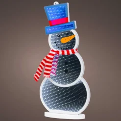 Bonhomme de neige lumineux 137 LED (H40 cm) Infinity Multicolore