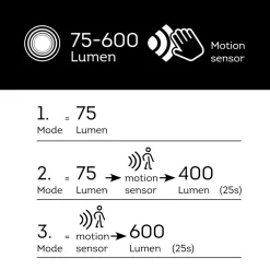 Borne de jardin solaire 600 lumens (H70 cm) Elite Gris anthracite
