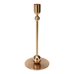 Bougeoir de Noël en métal (H23 cm) Art Déco Doré