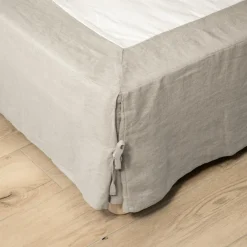 Cache-sommier lin lavé (140 x 190 cm) Louise Beige