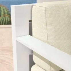Canapé de jardin en aluminium 2 places Elba Blanc et beige