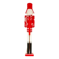 Casse-noisette en bois (H106 cm) Tomi en ski Rouge et blanc