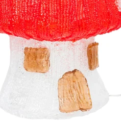 Champignon lumineux solaire 30 LED (H21 cm) Forêt magique Blanc froid