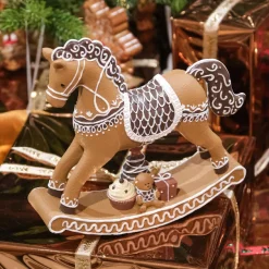 Cheval à bascule (H20 cm) Biscuit Pain d'épices