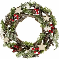 Couronne de Noël (D32 cm) Greywood Vert et nature