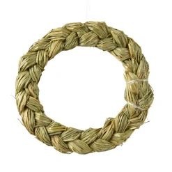 Couronne de Noël en paille (D30 cm) Tréssée à décorer