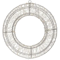 Couronne de Noël lumineuse 500 micro LED (D38 cm) Star Light Argent et blanc froid
