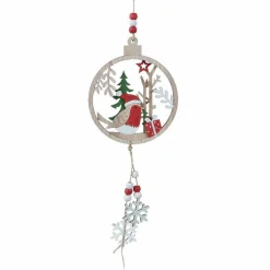 Couronne de sapin à suspendre (H30 cm) Lois Multicolore