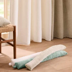 Coussin bas de porte flanelle (80 x 10 cm) Flanela Vert kaki