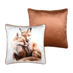 Coussin carré (50 x 50 cm) Faune Orange