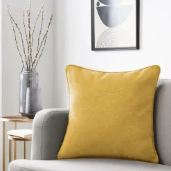 Coussin carré (50 x 50 cm) Minuit Jaune ocre