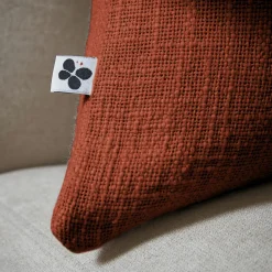 Coussin carré coton (45 x 45 cm) Sixtine Terracotta