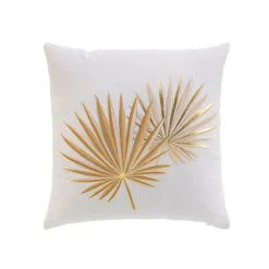 Coussin carré coton (40 x 40 cm) Lotus Jaune ocre