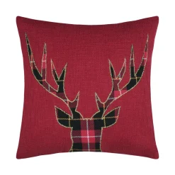 Coussin carré coton (45 x 45 cm) Finna Rouge