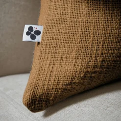 Coussin carré coton (45 x 45 cm) Sixtine Camel