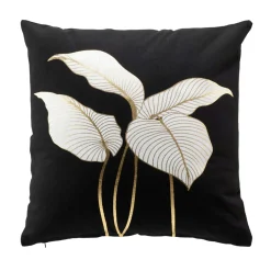 Coussin carré coton (45 x 45 cm) Jill Noir