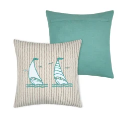 Coussin carré coton (45 x 45 cm) Barbade Beige