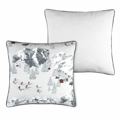 Coussin carré coton (50 x 50 cm) Meribel Gris