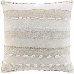 Coussin carré coton tissé (60 x 60 cm) Santos Beige