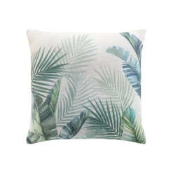 Coussin carré effet lin (45 x 45 cm) Native Vert