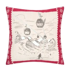 Coussin carré en coton (45 x 45 cm) Villard Ecru