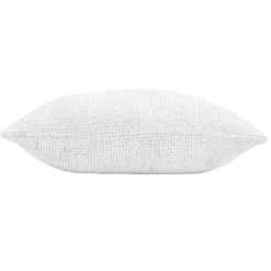 Coussin carré en velours chenille (45 x 45 cm) Leo Blanc
