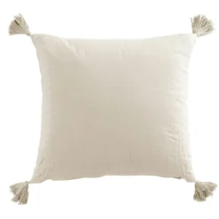 Coussin carré gaze de coton (40 x 40 cm) Gaïa Beige pampa