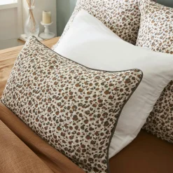 Coussin carré gaze de coton (45 x 45 cm) Rosa Marron
