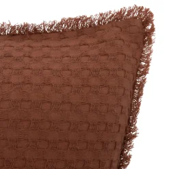 Coussin carré nid d'abeille (45 x 45 cm) Widdy Terracotta