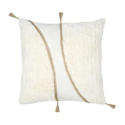 Coussin carré tufté (45 x 45 cm) Blokken Ecru