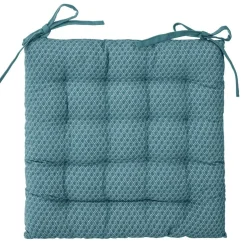 Coussin de chaise carré (38 x 38 cm) Otto Bleu canard