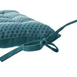 Coussin de chaise carré (38 x 38 cm) Otto Bleu canard