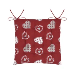 Coussin de chaise carré coton (40 x 40 cm) Ornon Rouge
