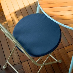 Coussin de chaise extérieur rond (40 cm) Sunset Bleu nuit