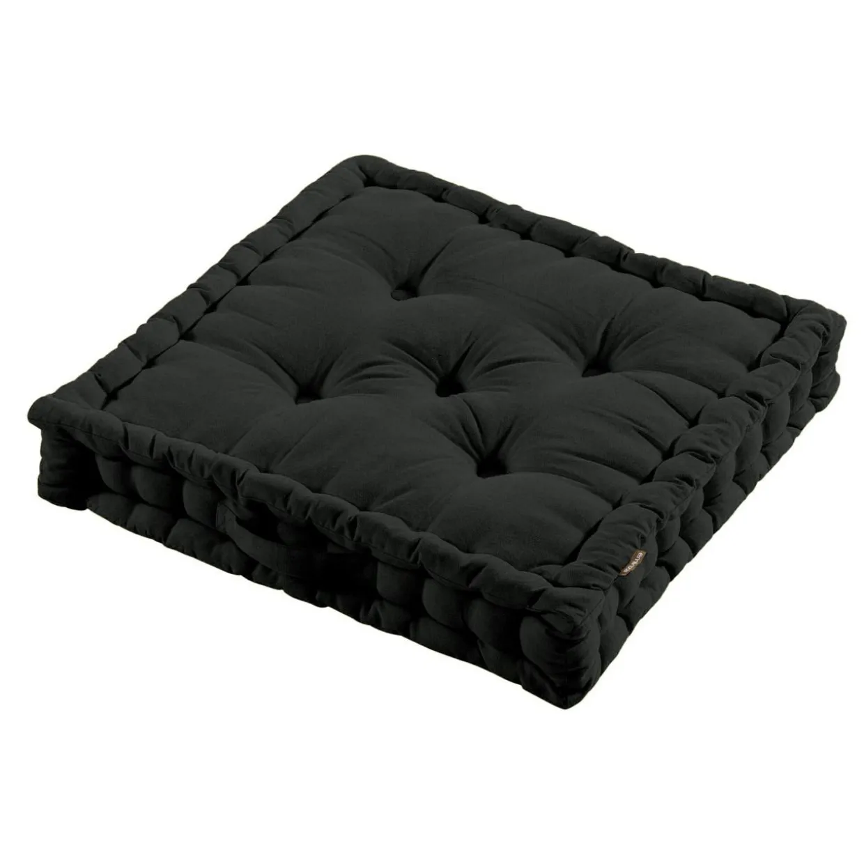 Coussin de sol coton (60 x 60 cm) Pixel Noir