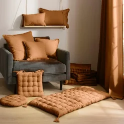 Coussin de sol coton (40 x 40 cm) Pixel Camel