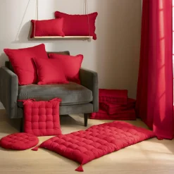 Coussin rectangulaire coton (30 x 50 cm) Pixel Rouge