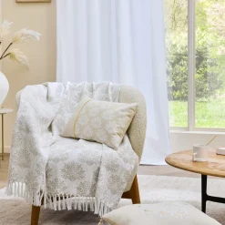 Coussin rectangulaire coton (30 x 50 cm) Majestia Beige