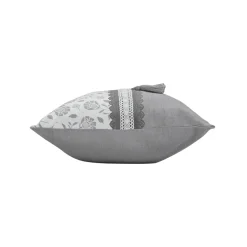 Coussin rectangulaire coton (40 x 60 cm) Flavie Gris