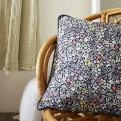 Coussin rectangulaire gaze de coton (40 x 60 cm) Elya Violet