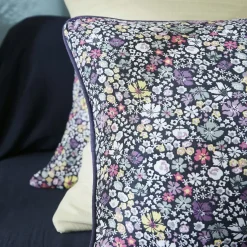 Coussin rectangulaire gaze de coton (40 x 60 cm) Elya Violet