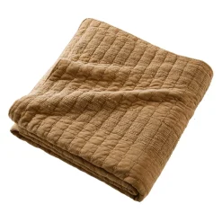 Couvre-lit coton matelassé (240 x 260 cm) Lena Camel